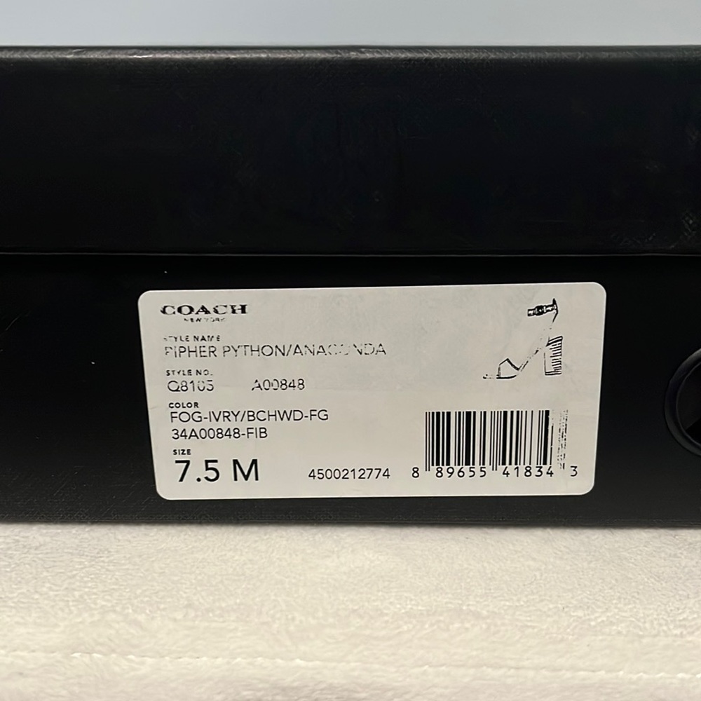 Coach Pipher Python/Anaconda Women’s Chunky Heels - image 2